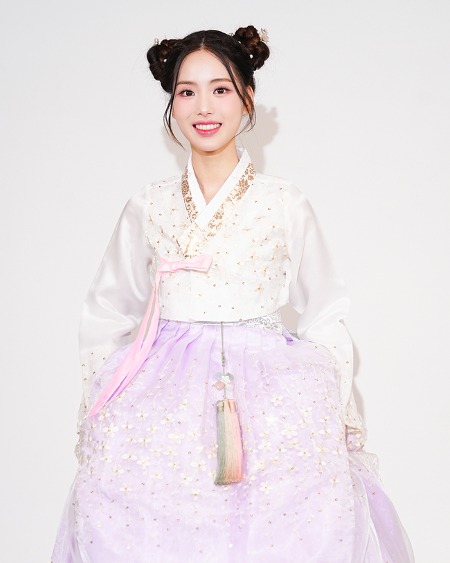 [졸업사진 한복대여] 라벤더 꽃보라 퓨전한복 여자한복